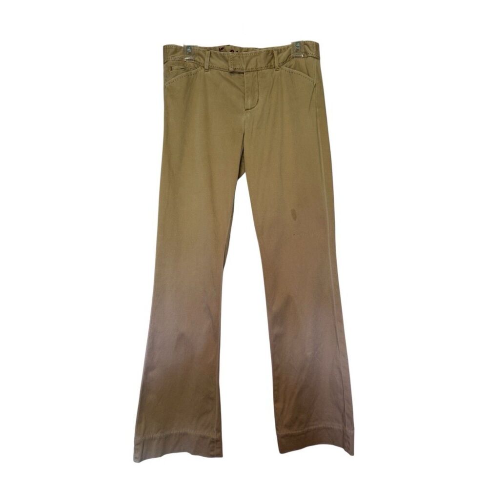 EZRA FITCH women's size 28 Y2K khaki bootcut flare stitch low rise pants